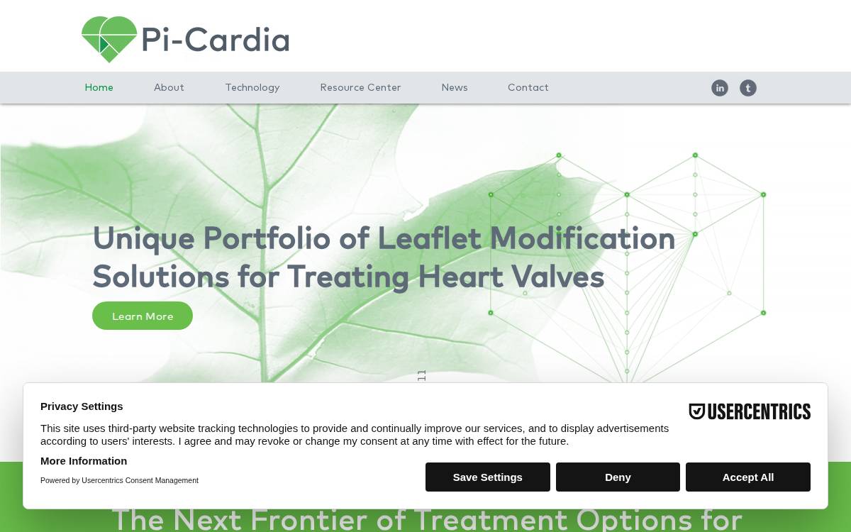 Pi Cardia website preview