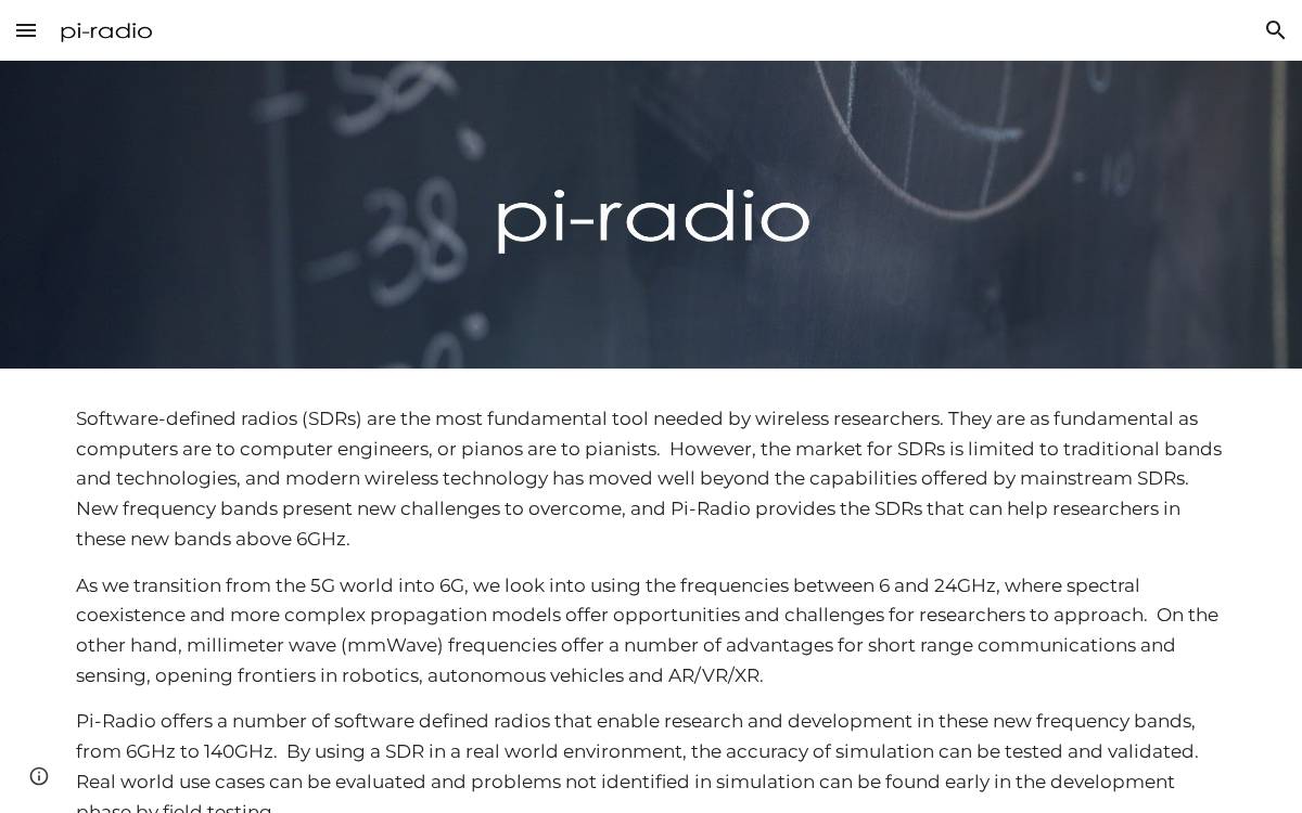 PI Radio, Inc website preview