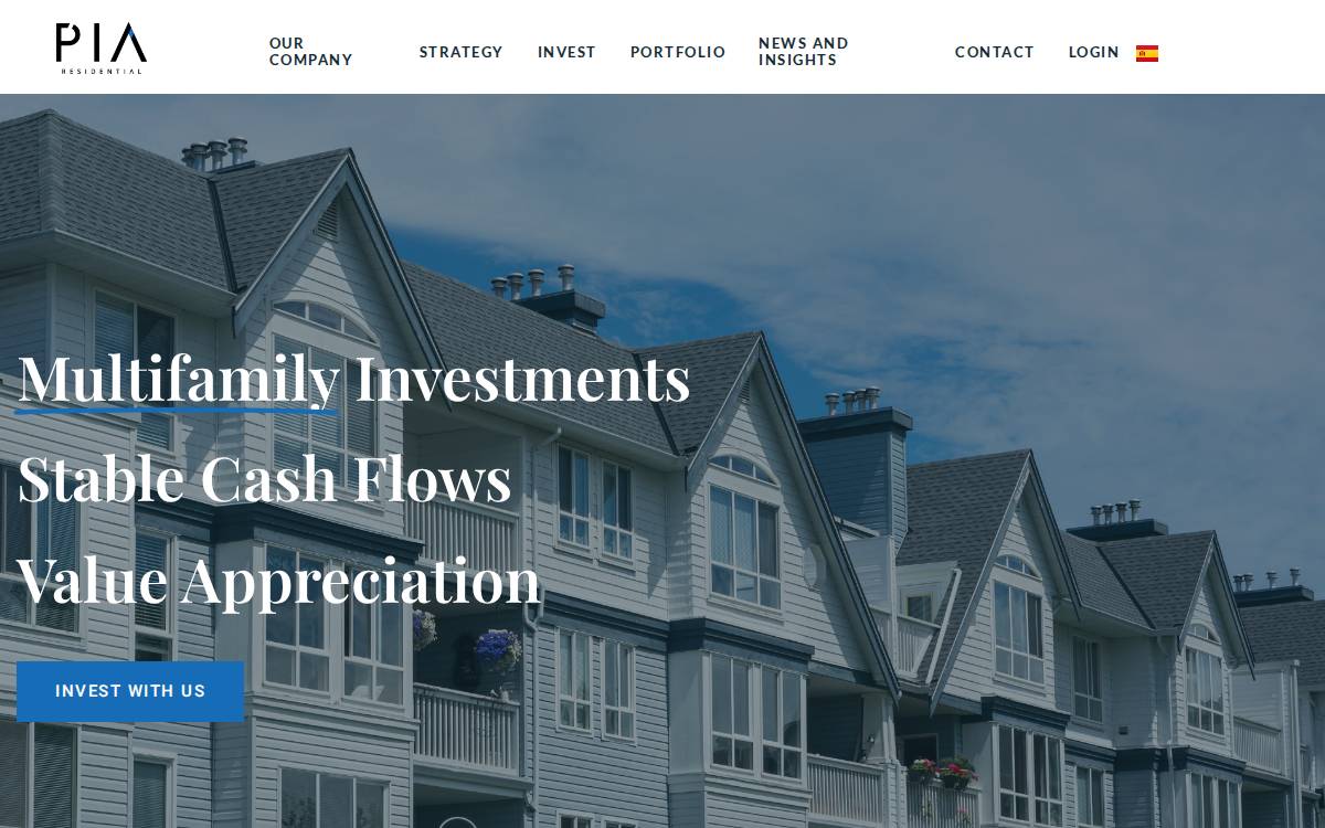 PIA Residential website preview