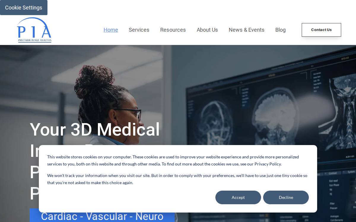 Piamedical website preview
