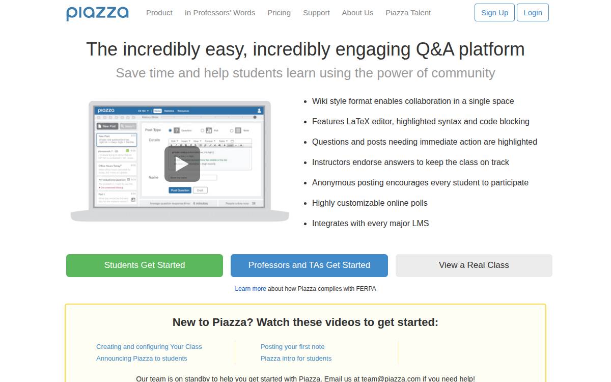 Piazza website preview