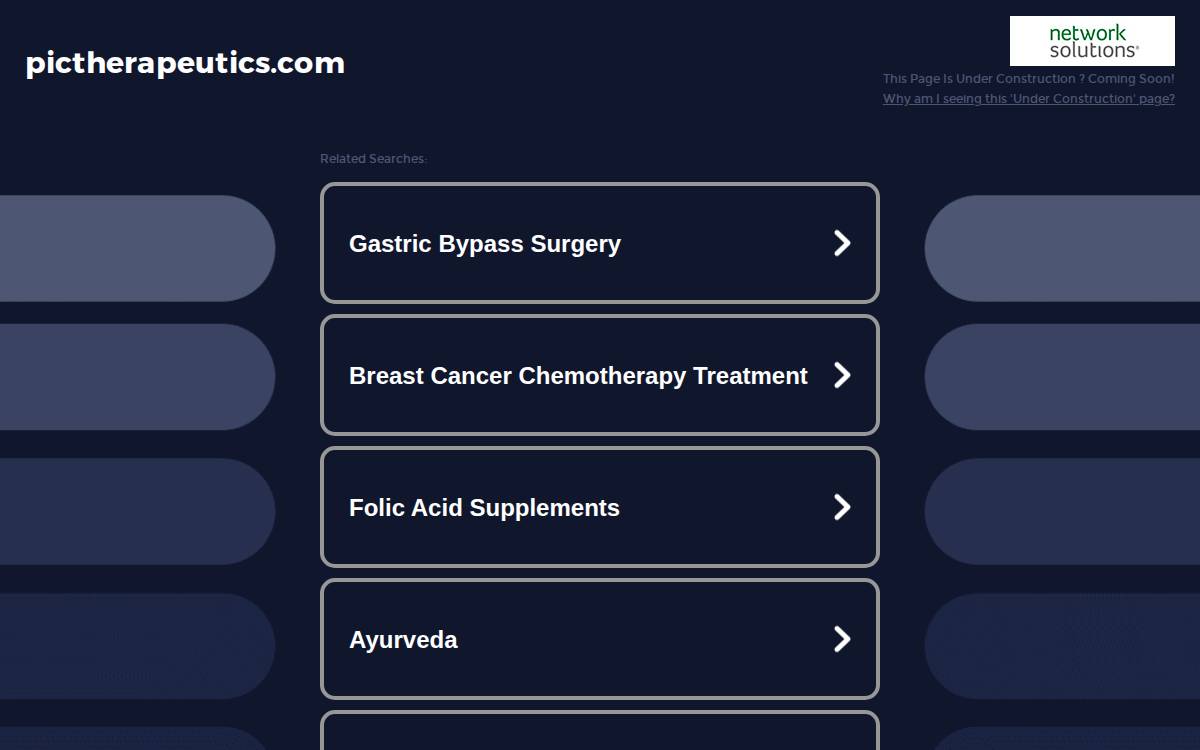 Pic Therapeutics website preview