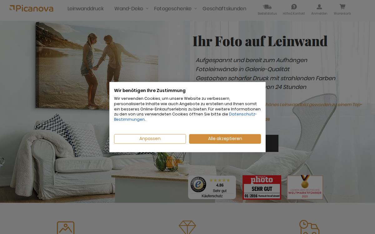 Picanova website preview