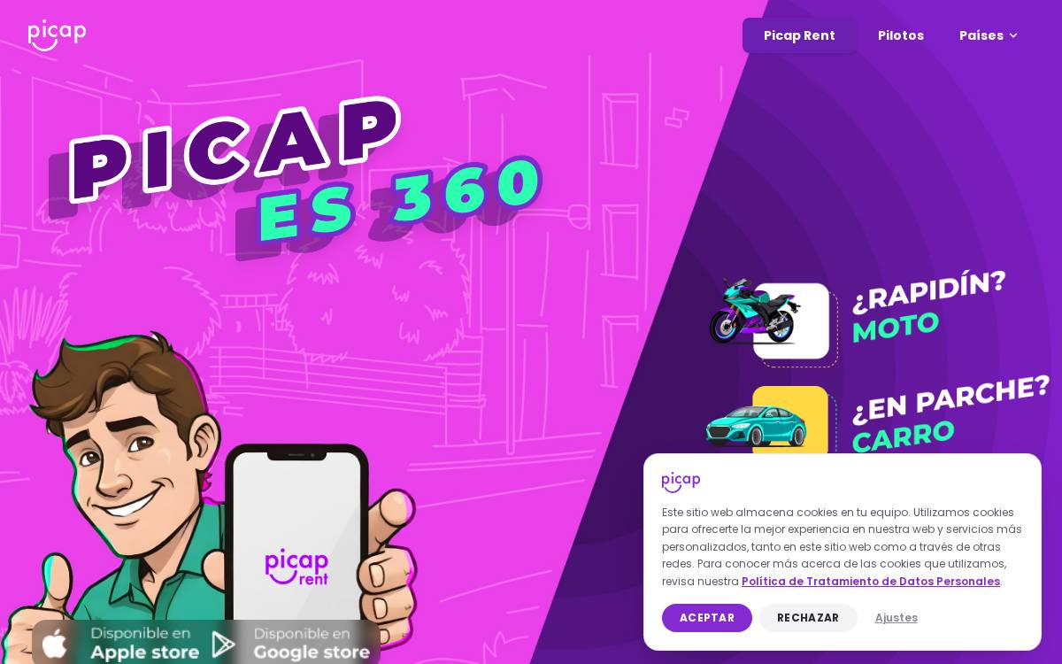 Picap website preview