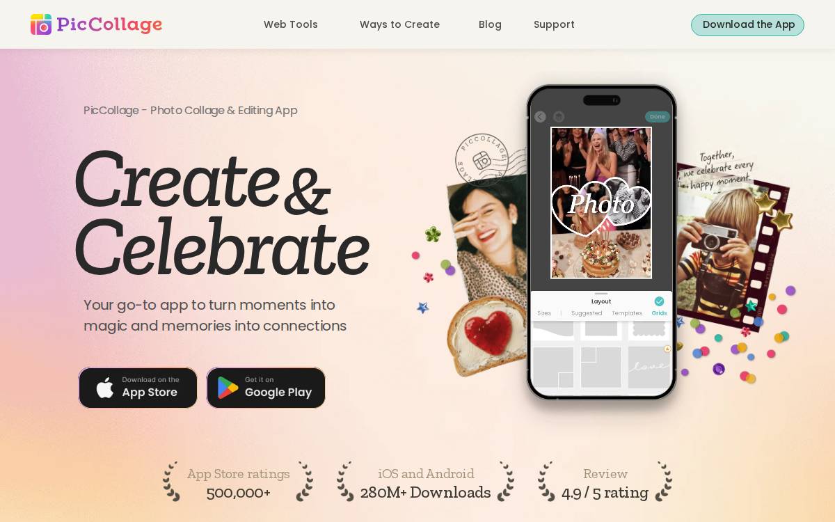 Piccollage website preview