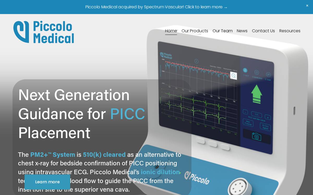 Piccolo Medical website preview