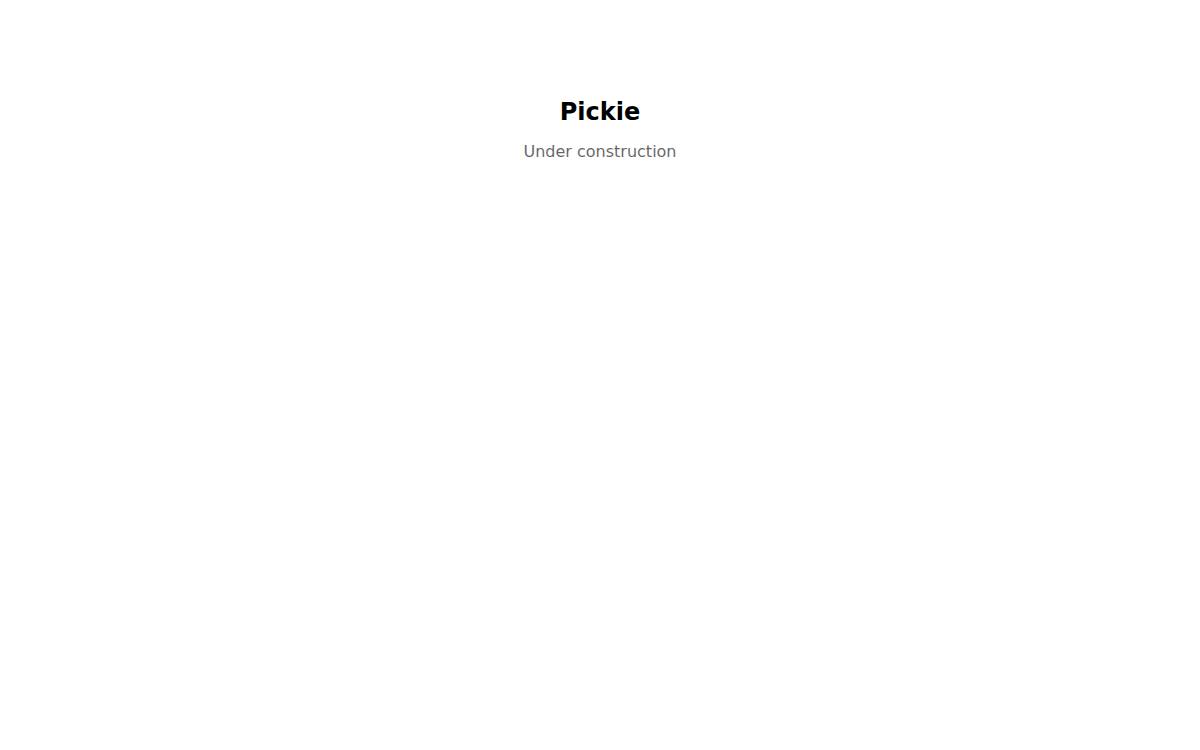 Pickie website preview