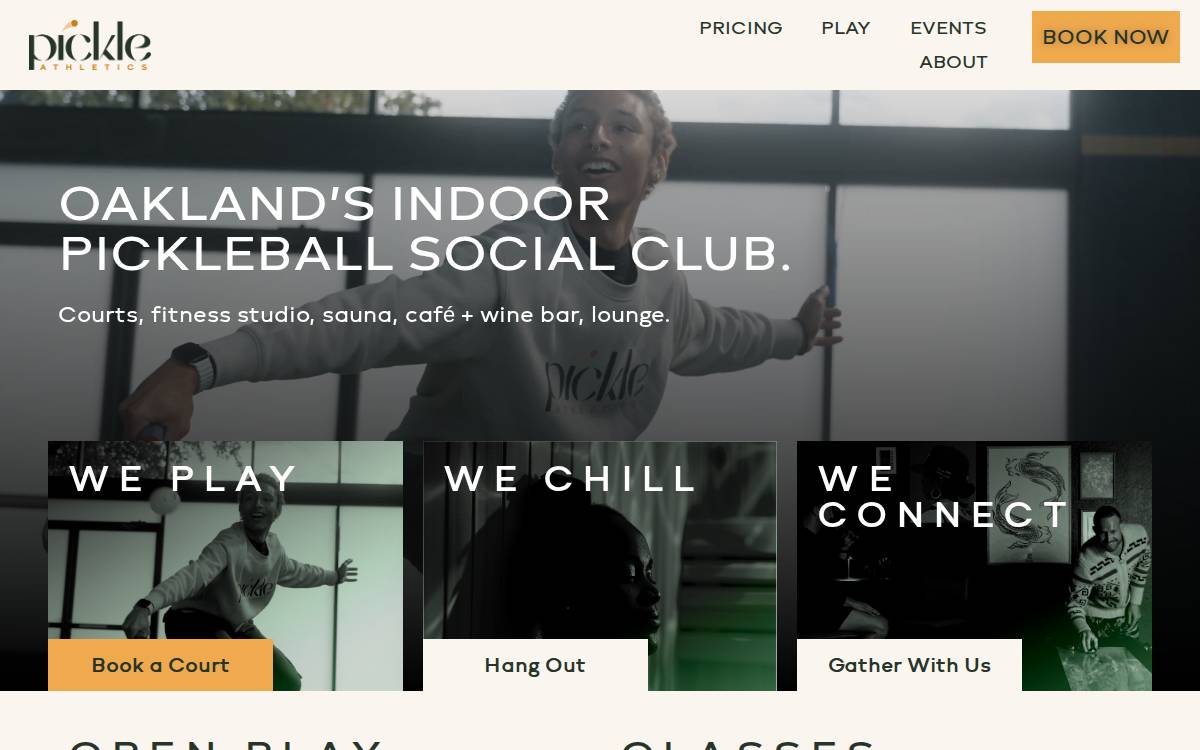 Pickle Athletics website preview