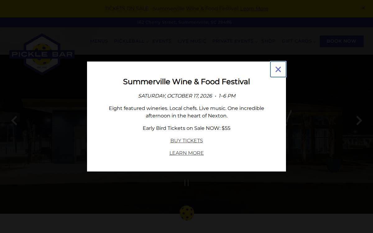 Pickle Bar website preview