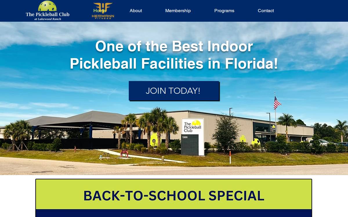 Pickleball Club website preview