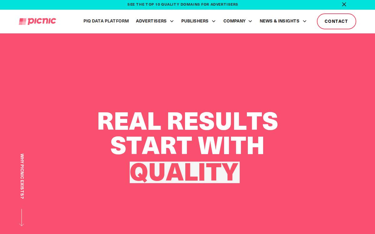Picknic Media website preview