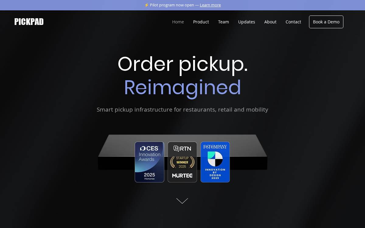 Pickpad website preview