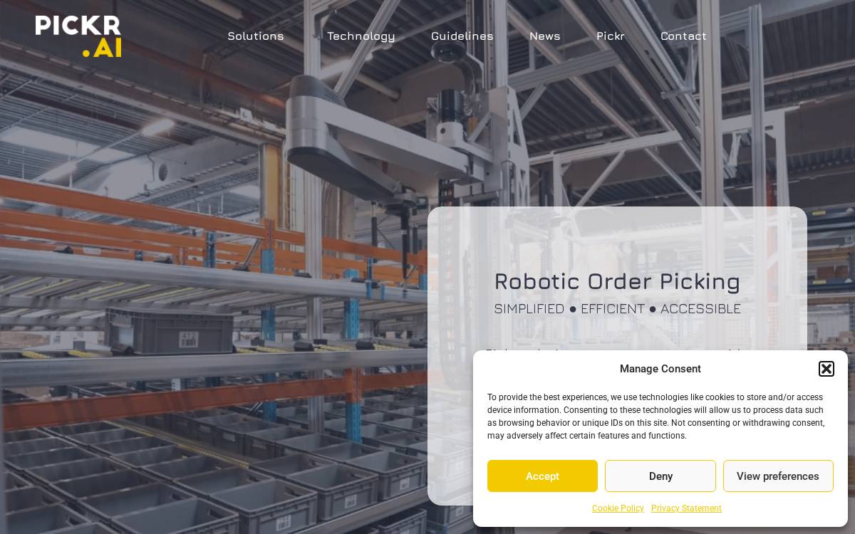 Pickr website preview