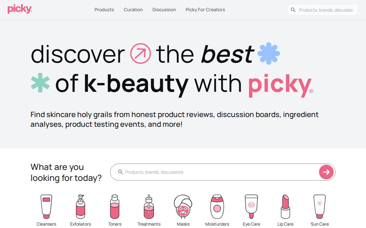 Picky website preview