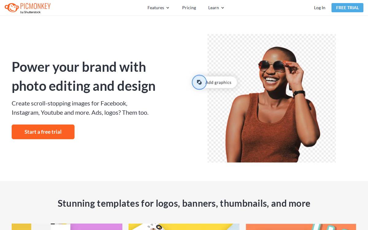 PicMonkey website preview