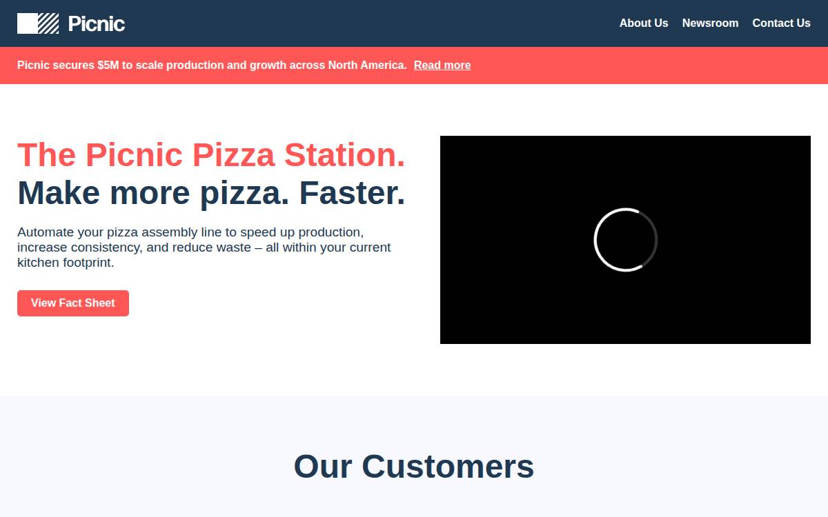 Picnic website preview