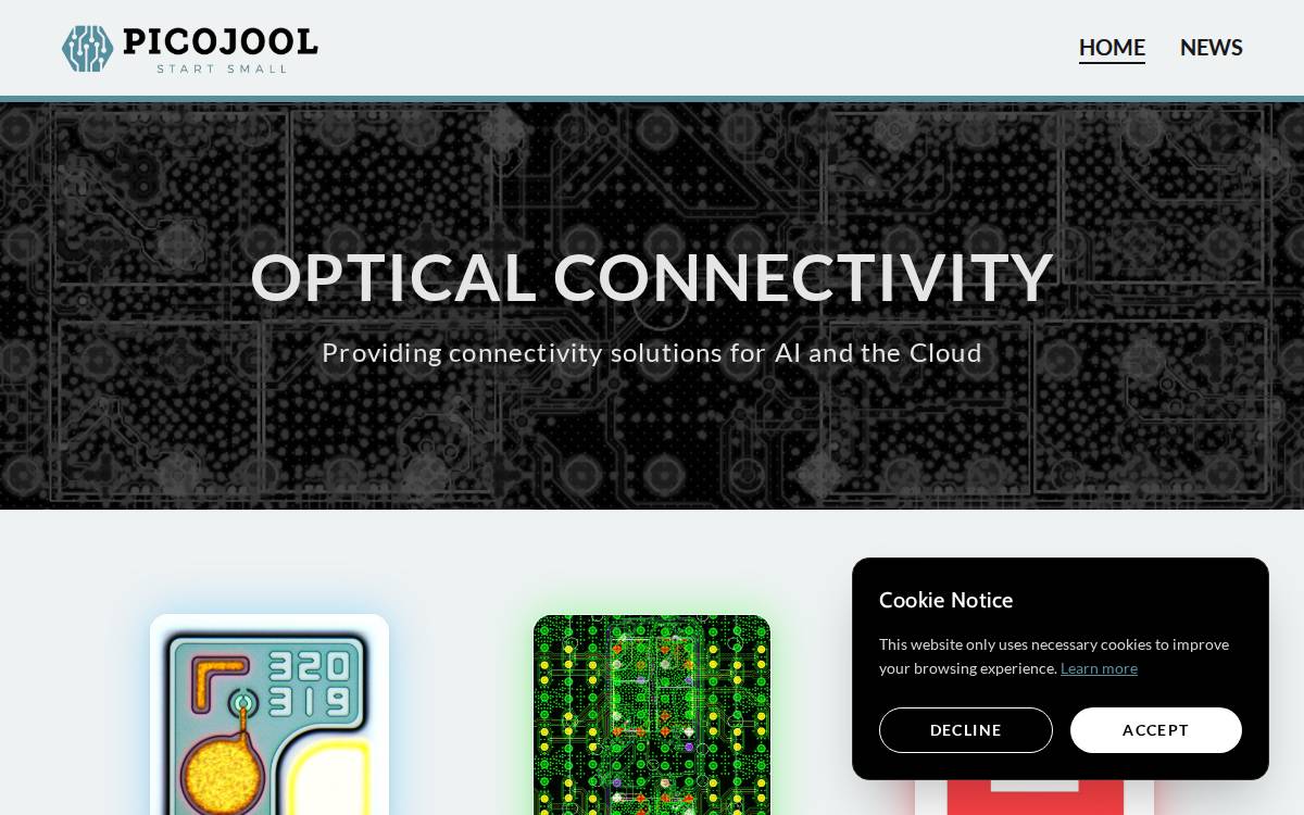 PicoJool website preview