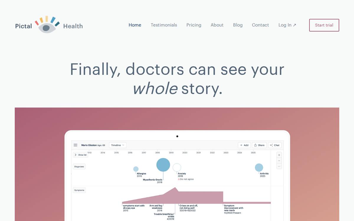 Pictal Health website preview