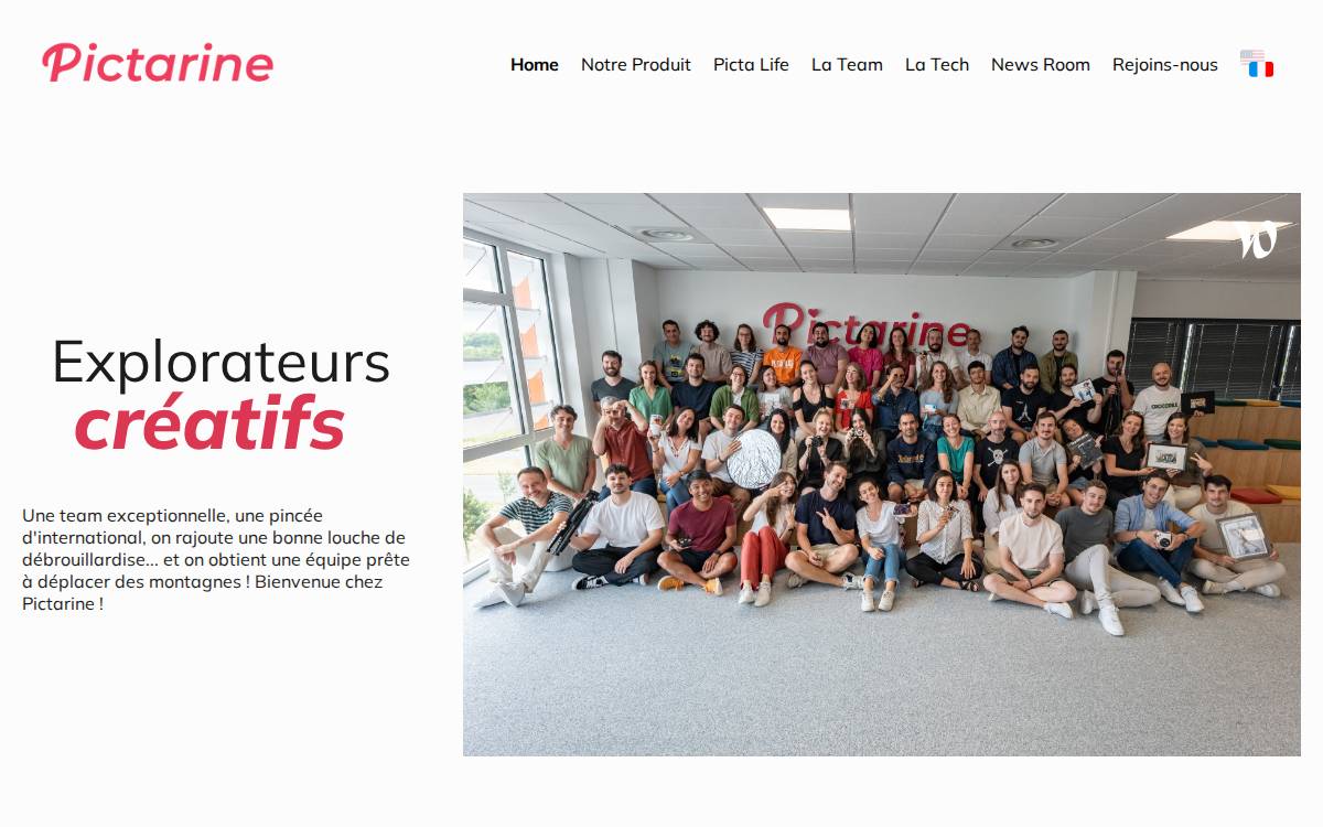 Pictarine website preview