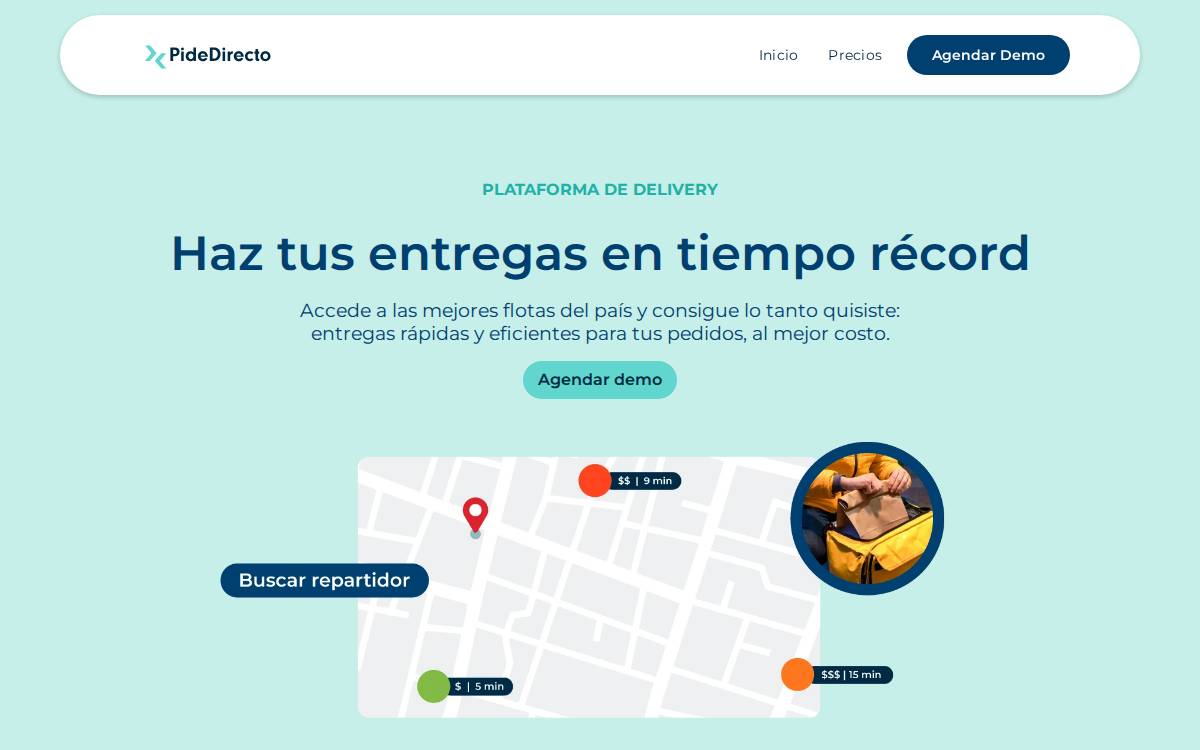 Pide Directo website preview