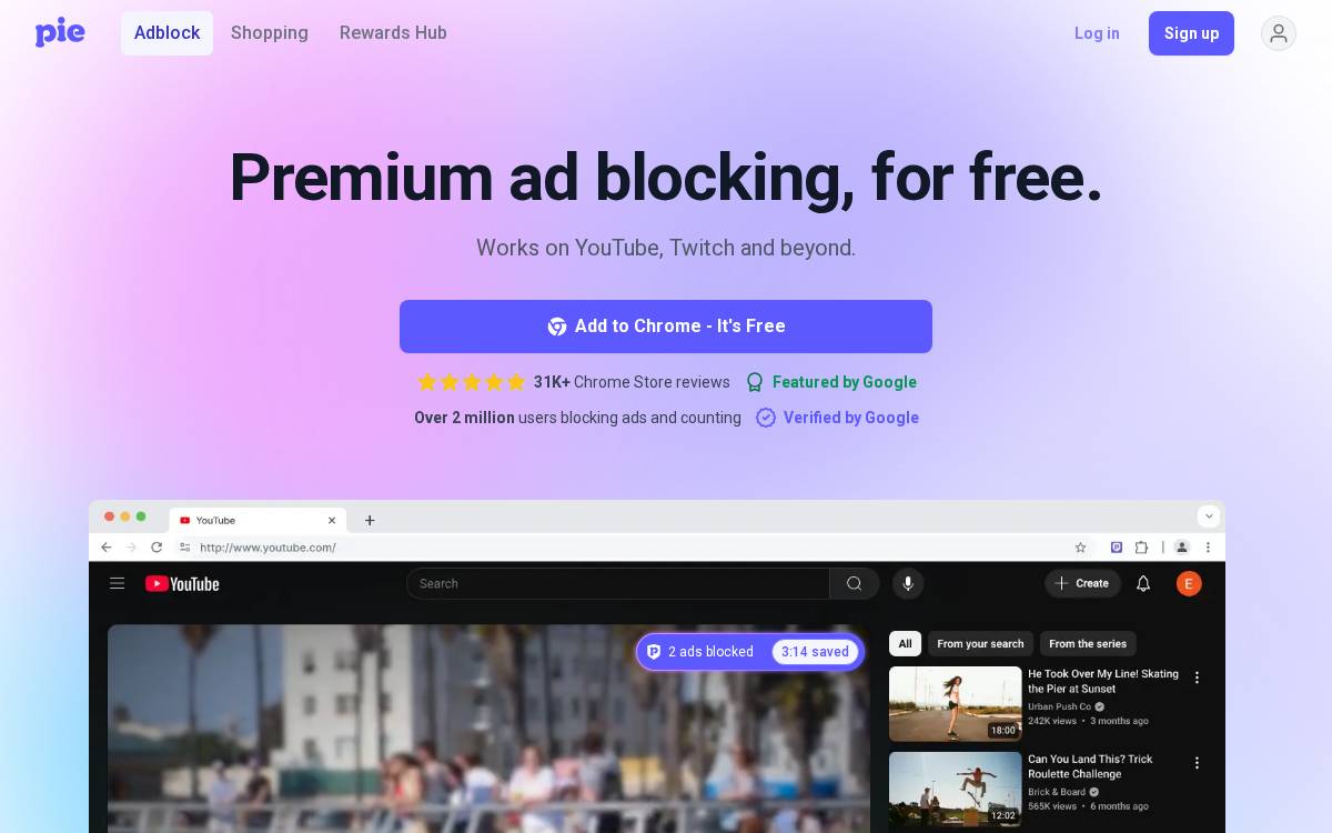 Pie website preview