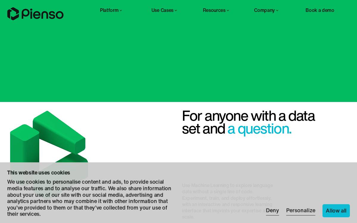 Pienso website preview