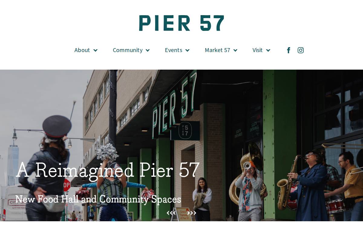 Pier 57 website preview