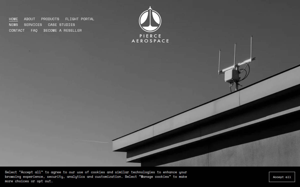 Pierce Aerospace website preview