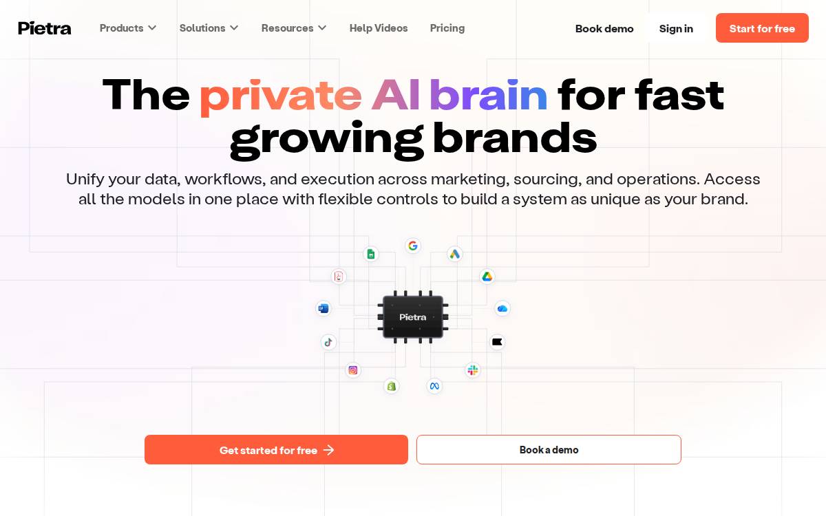 Pietra website preview