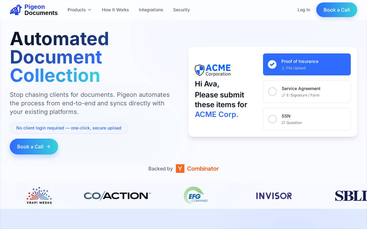 Pigeon website preview