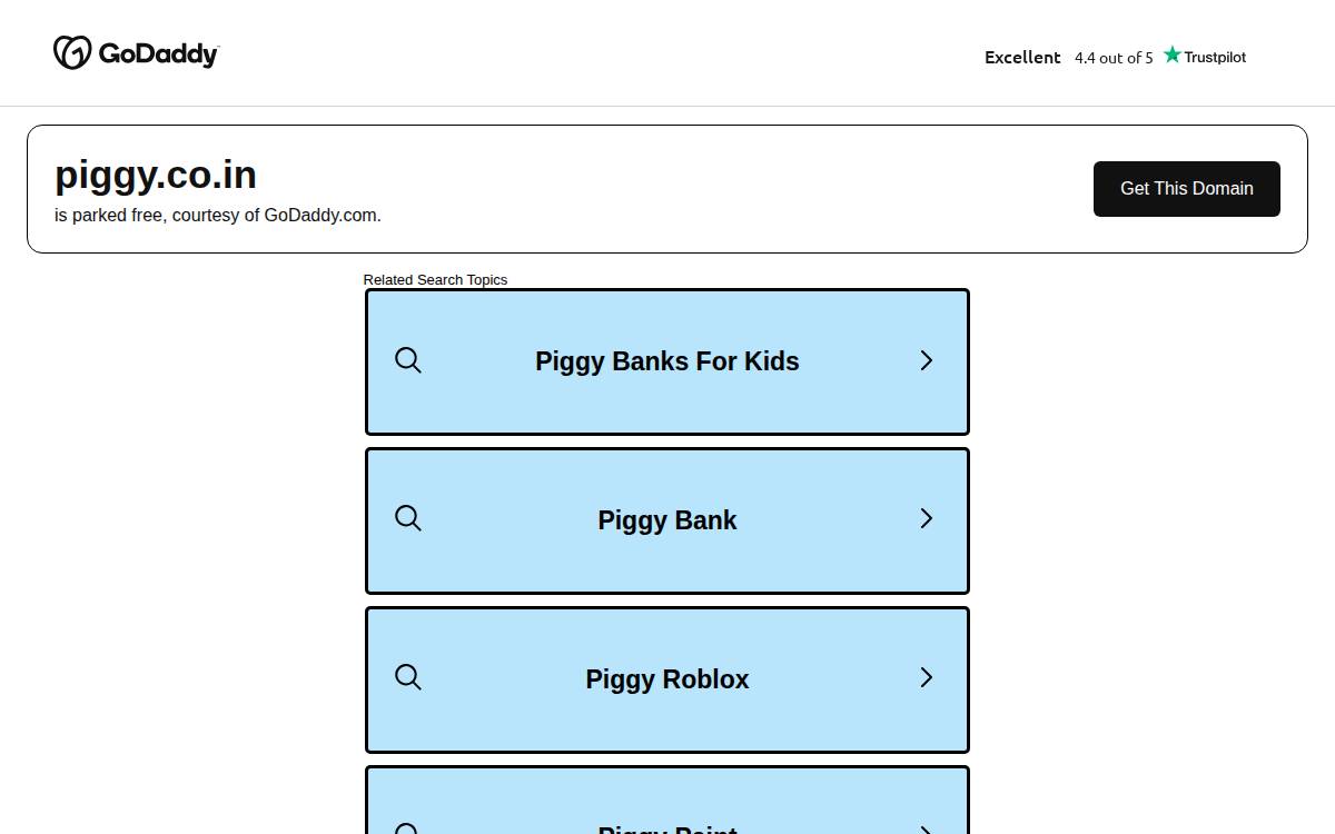 Piggy website preview