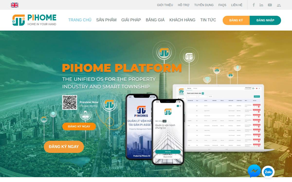 PiHome website preview