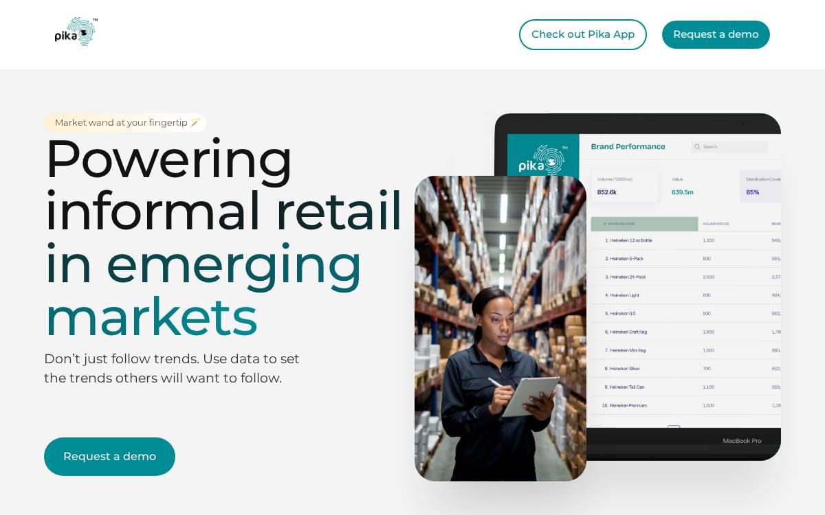 Pika Insights website preview