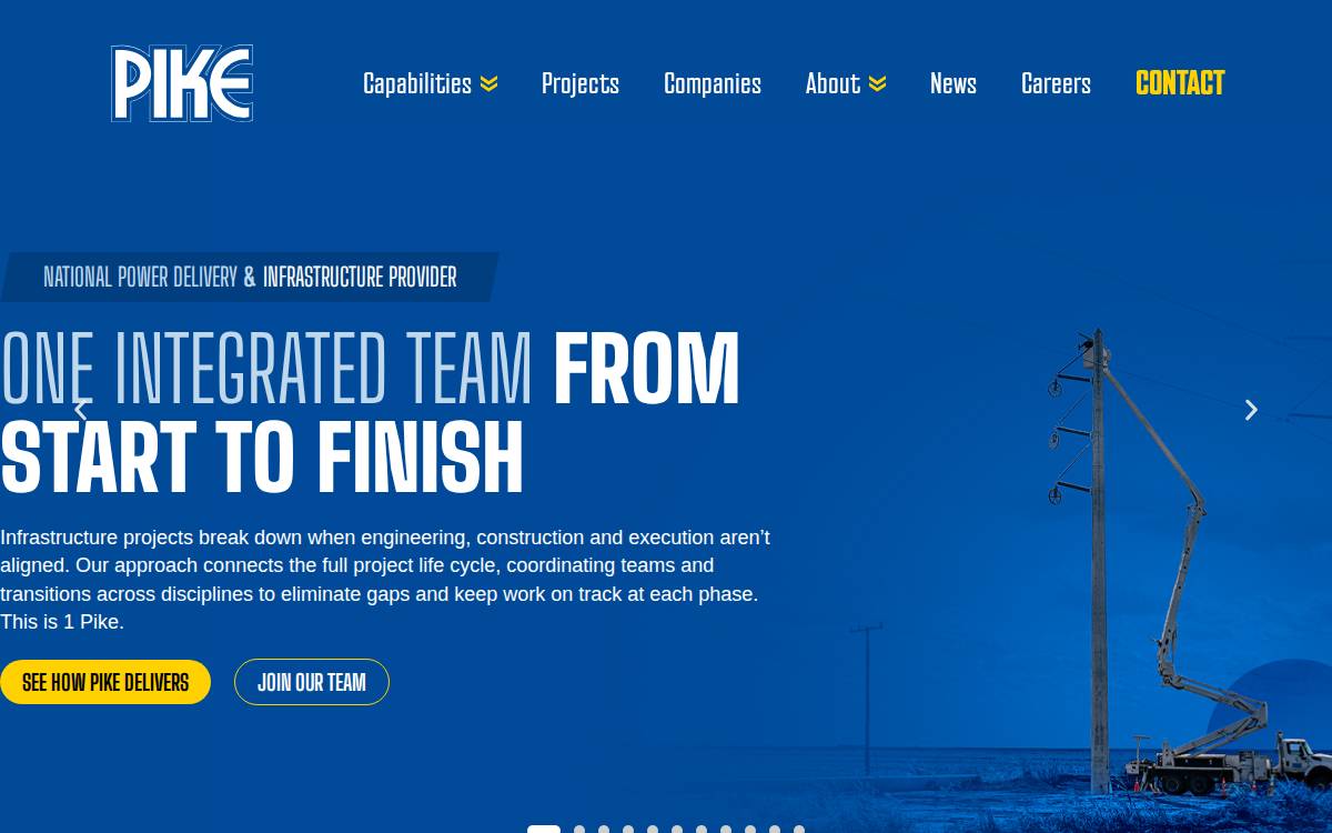 Pike Corporation website preview
