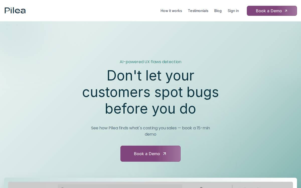 Pilea website preview