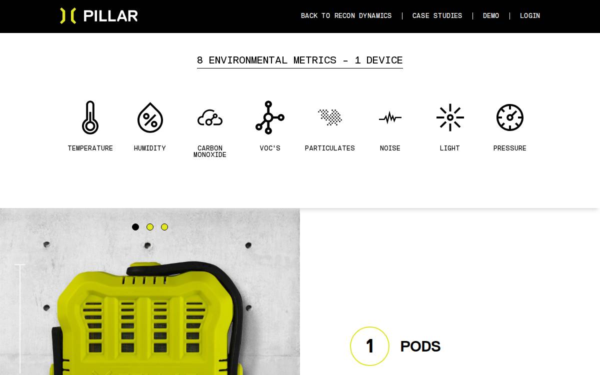 Pillar Technologies website preview