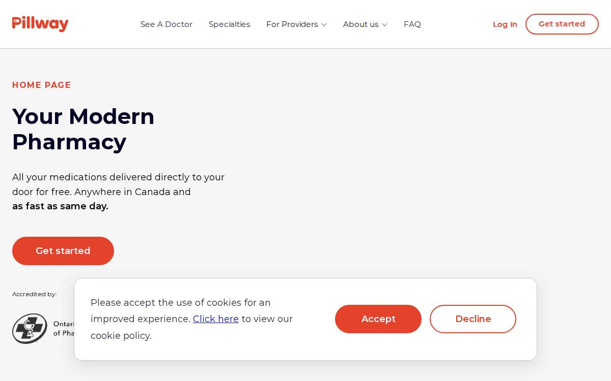 Pillway website preview