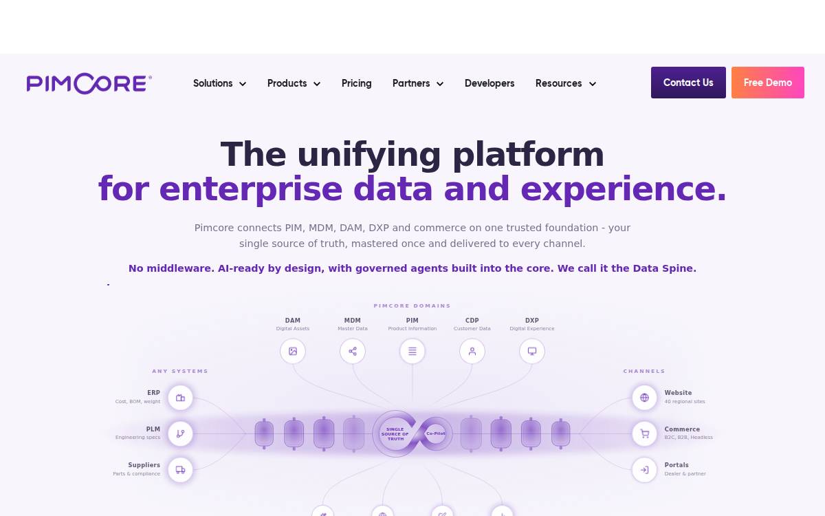 Pimcore website preview