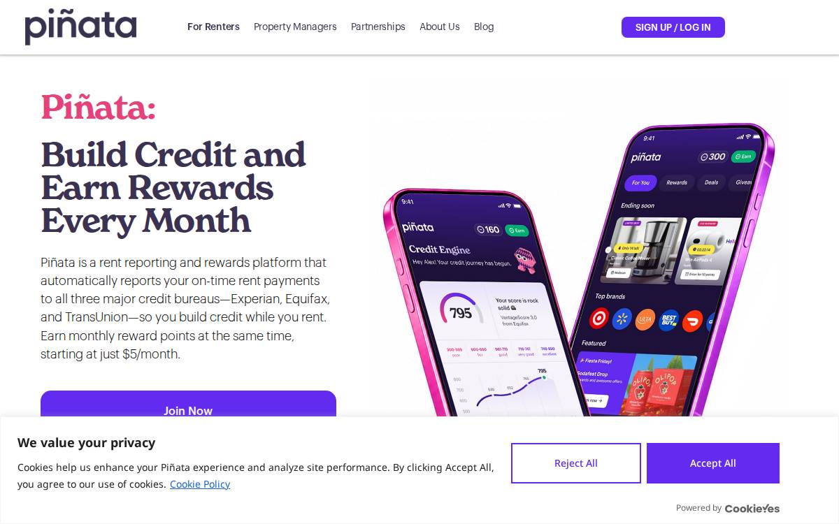 Pinata AI website preview