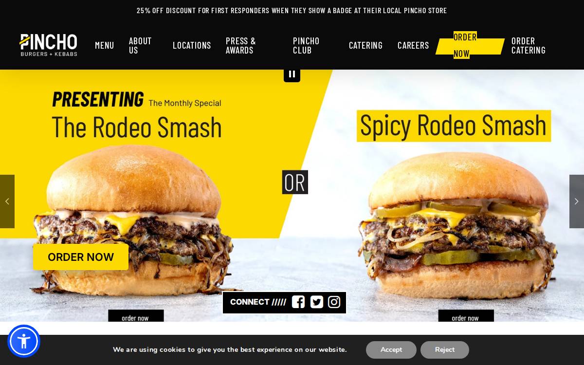 PINCHO Burgers & Kebabs website preview