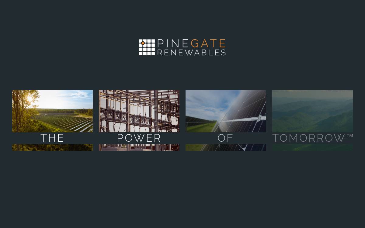Pine Gate Renewables website preview