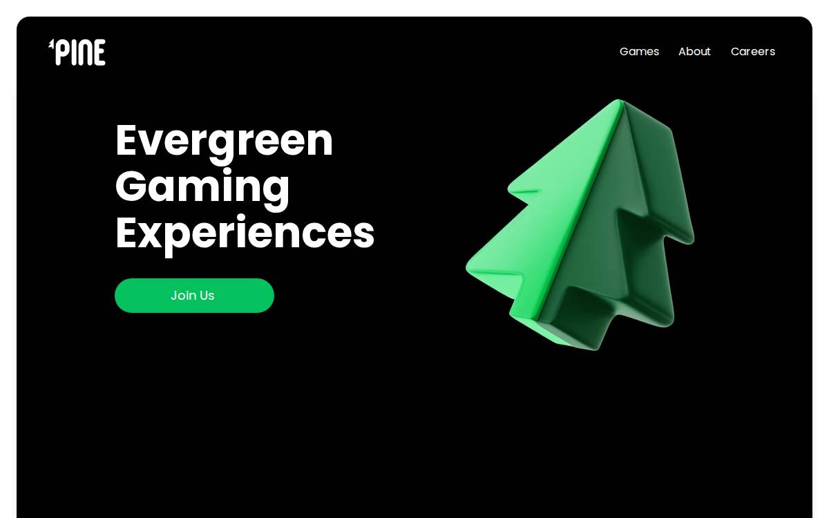 Pinegames website preview
