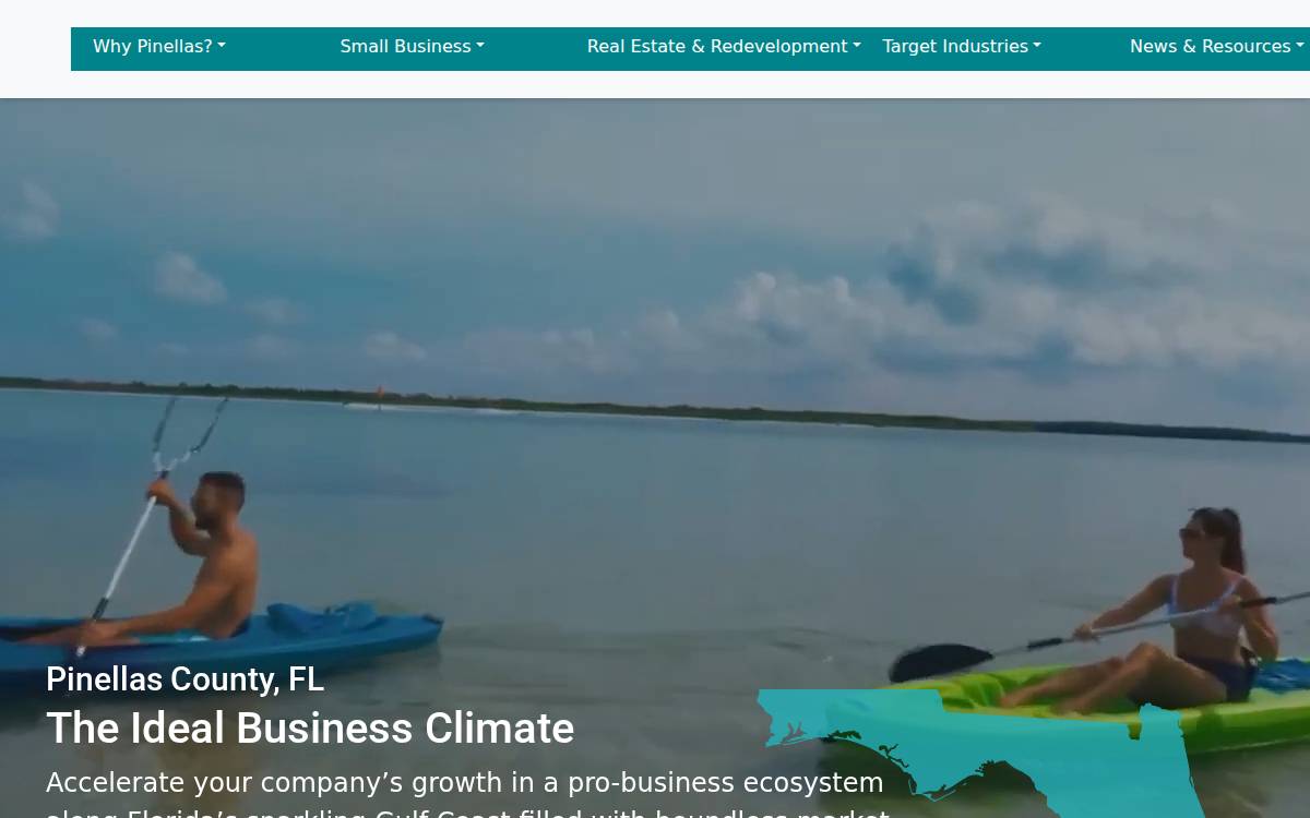 Pinellas County Economic Development website preview