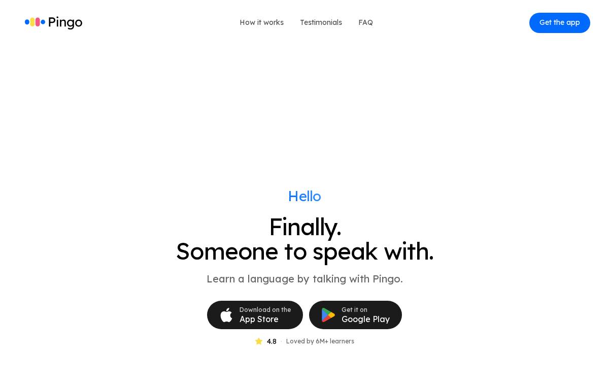 Pingo website preview