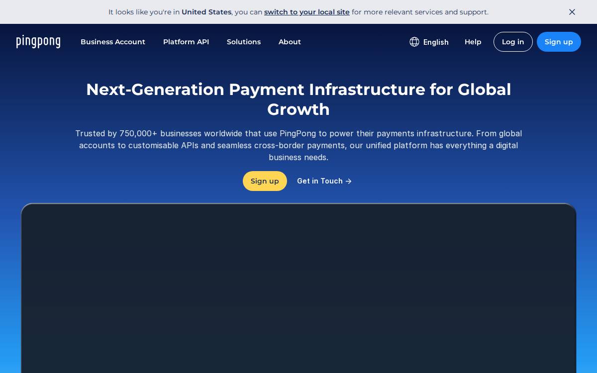Pingpongx website preview