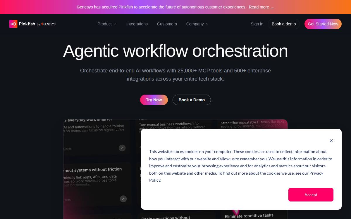 Pinkfish website preview