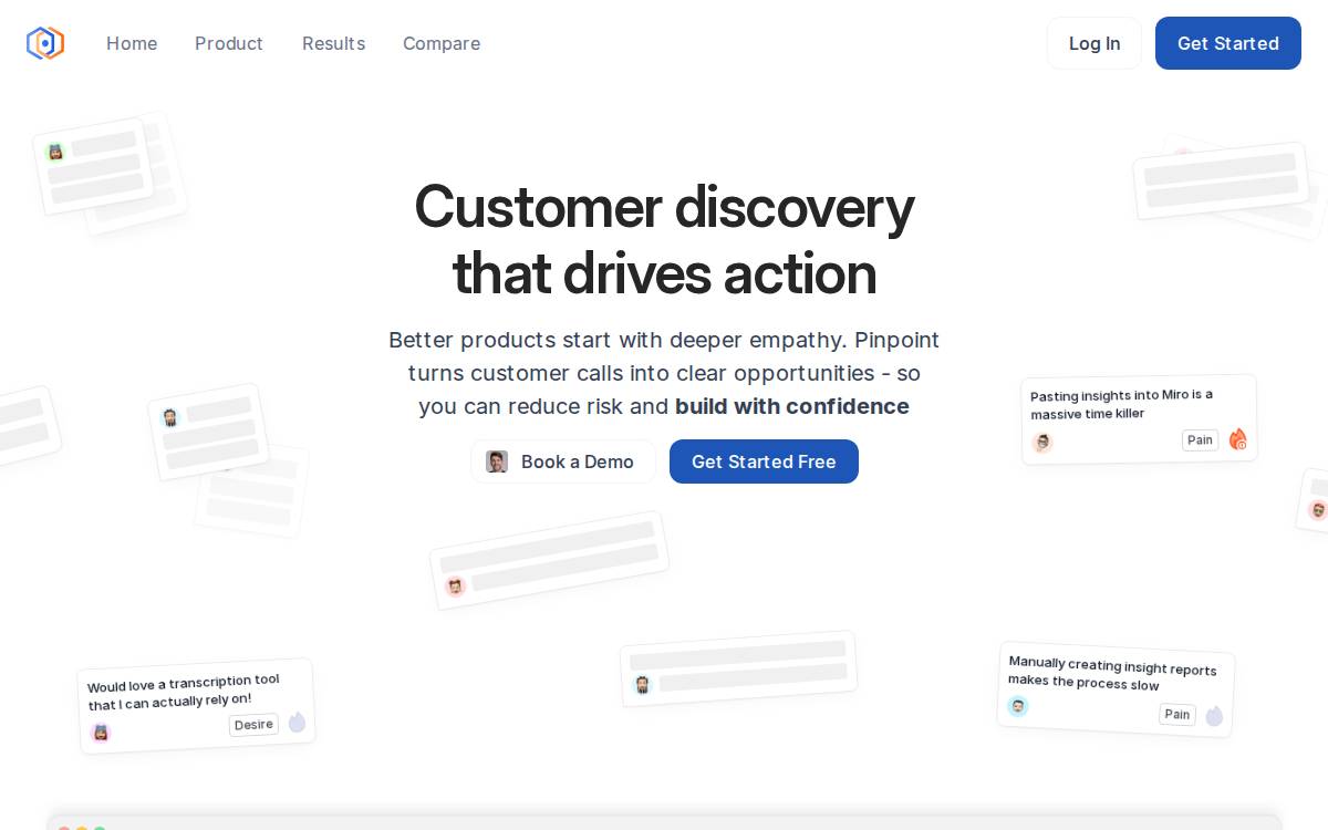 Pinpoint website preview