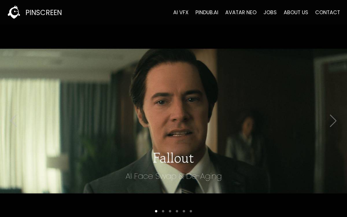 Pinscreen website preview