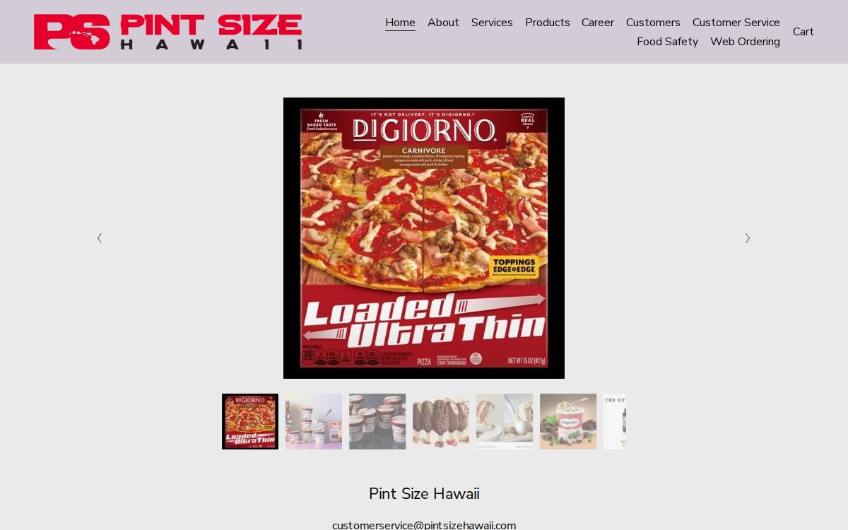 Pint Size Hawaii website preview