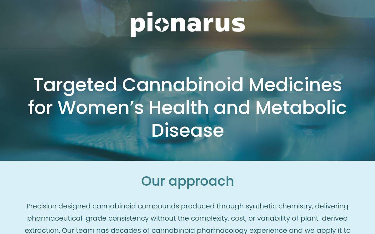 Pionarus Bio, Inc. website preview